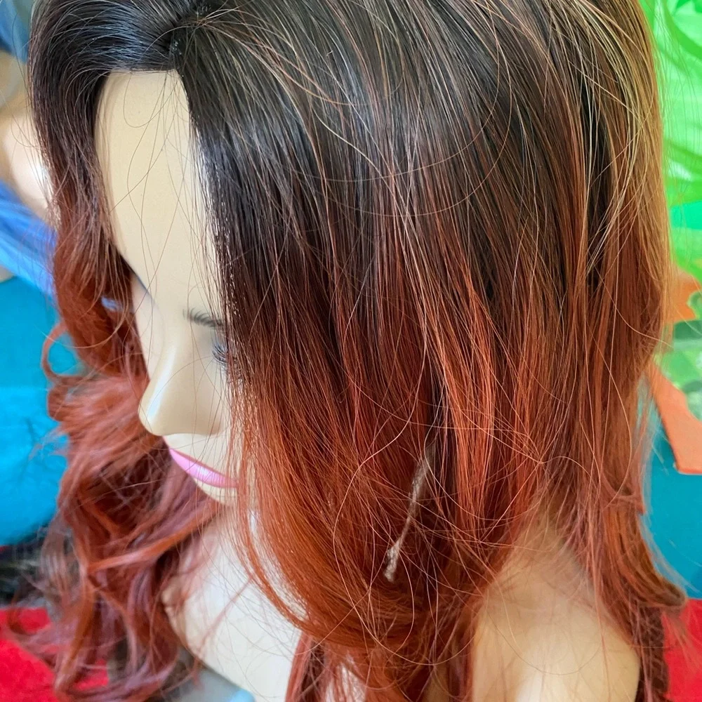 LAST ONE- Deep red ombré wig